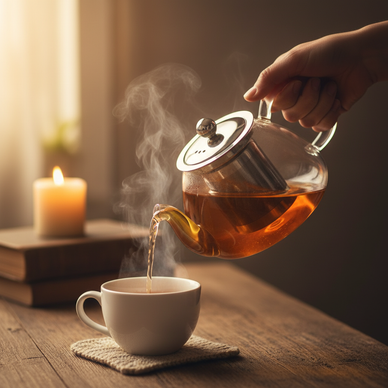 Sorseggia il tuo tè con eleganza e semplicità.